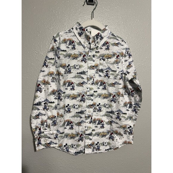Janie and Jack Boy's Long Sleeve Mickey Mouse Button Down Shirt Size 4T NWT - Picture 1 of 5